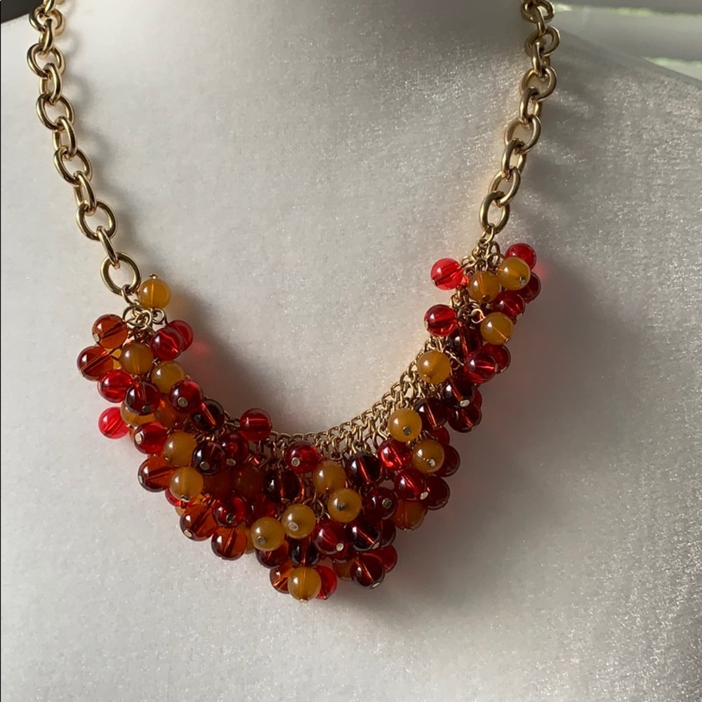 Adjustable gold statement necklace